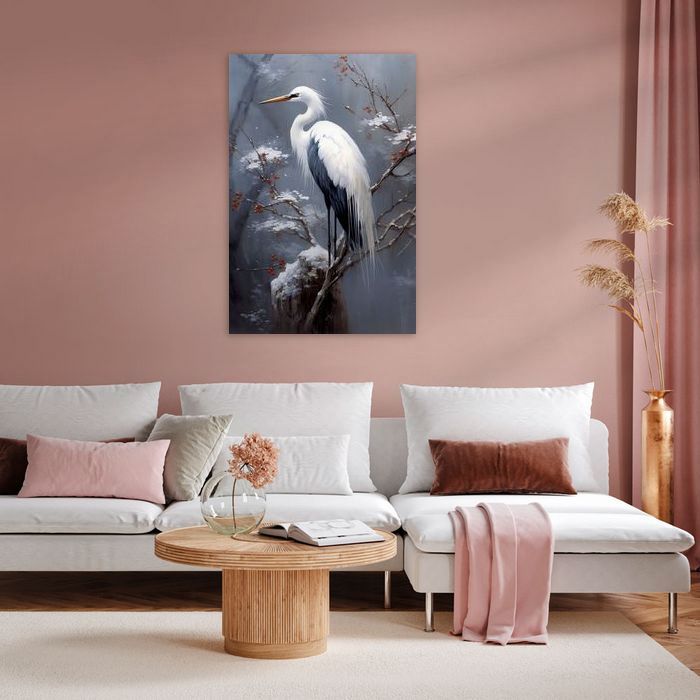 Kraanvogel schilderij Sfeer aan de Muur